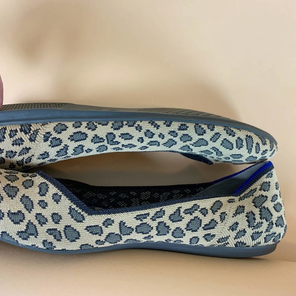 Rothy's Women's Tan Leopard Spotted Print Round Toe Flats Size 8 - Picture 10 of 12
